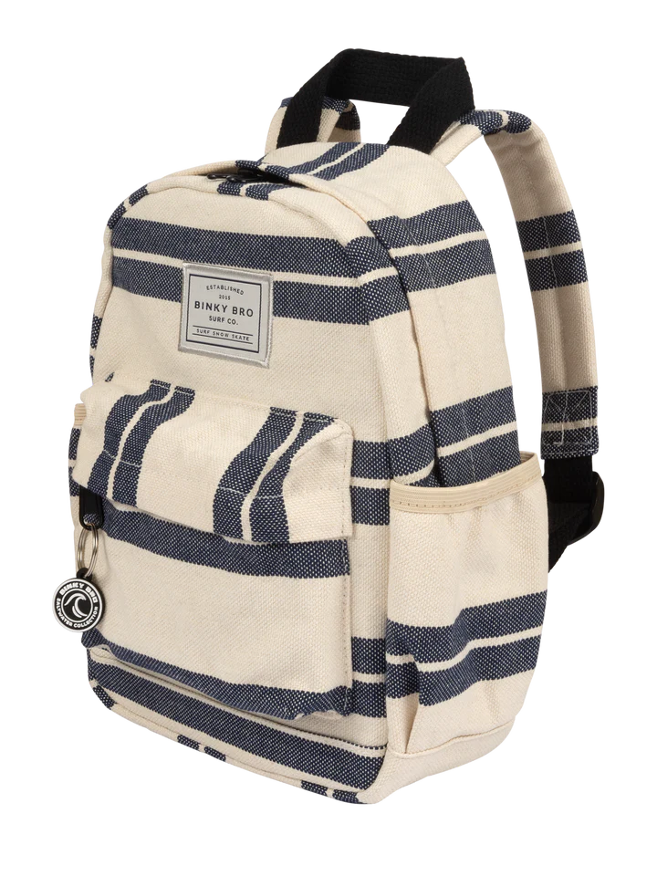 Backpack (Navy Striped Canvas)