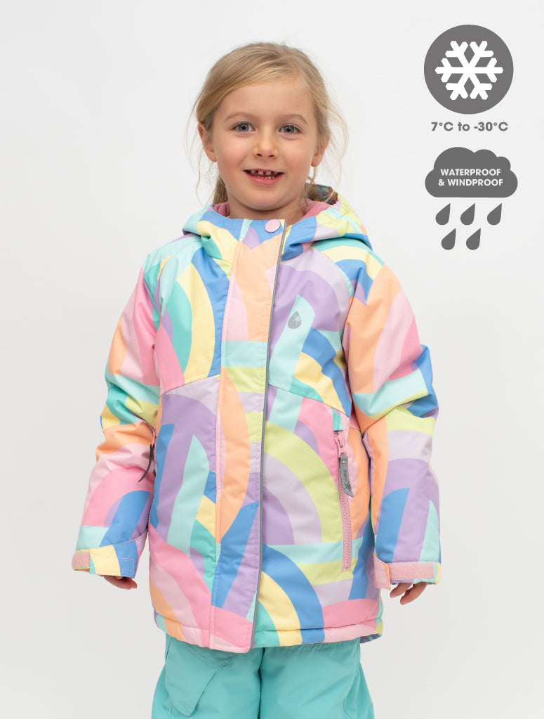 Snowrider Deep Winter Coat - Rainbow Stripe | Waterproof Windproof Eco