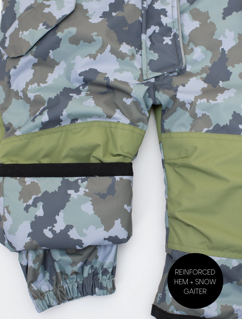 Snowrider One Piece Snowsuit - Camo | Waterproof Windproof Eco