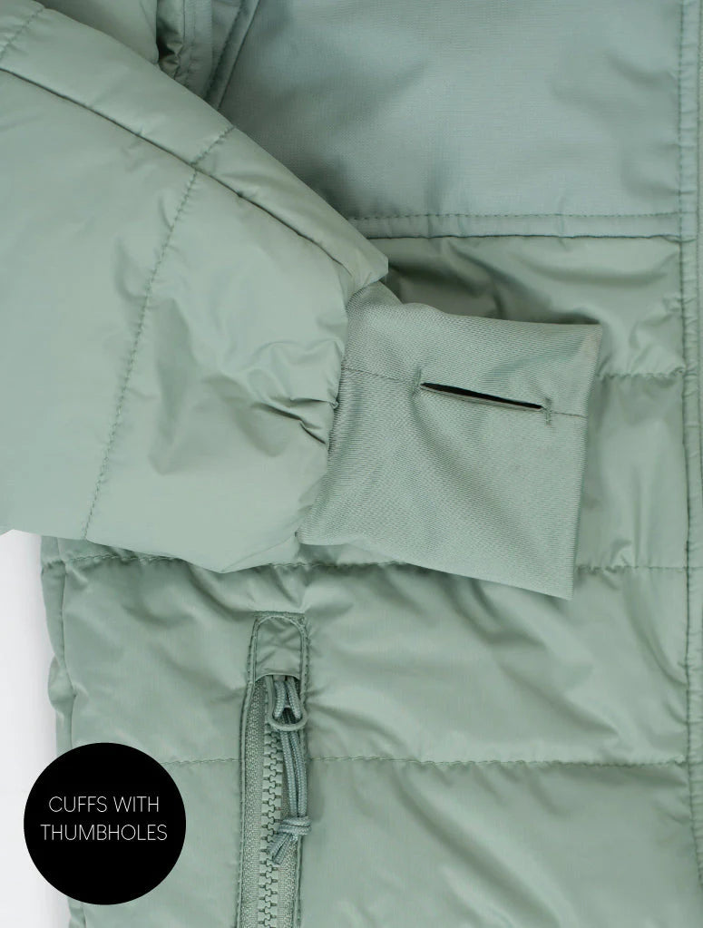 Hydracloud Puffer Jacket - Basil | Waterproof Windproof Eco