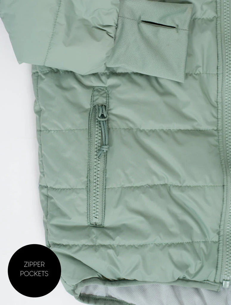 Hydracloud Puffer Jacket - Basil | Waterproof Windproof Eco