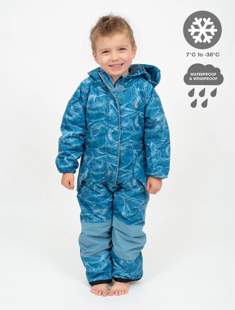 Snowrider One Piece Snowsuit - Ocean | Waterproof Windproof Eco