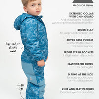 Snowrider One Piece Snowsuit - Ocean | Waterproof Windproof Eco