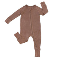 Bamboo 2-way Zipper Romper (Beaver Fur)