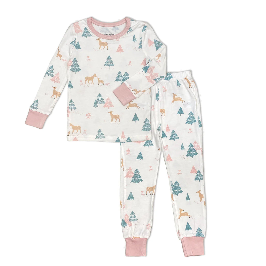 Bamboo Long Sleeve Pajama Set (Deer Forest Print)