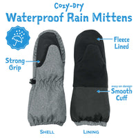 Kids Rain Mittens | Pink Rainbow