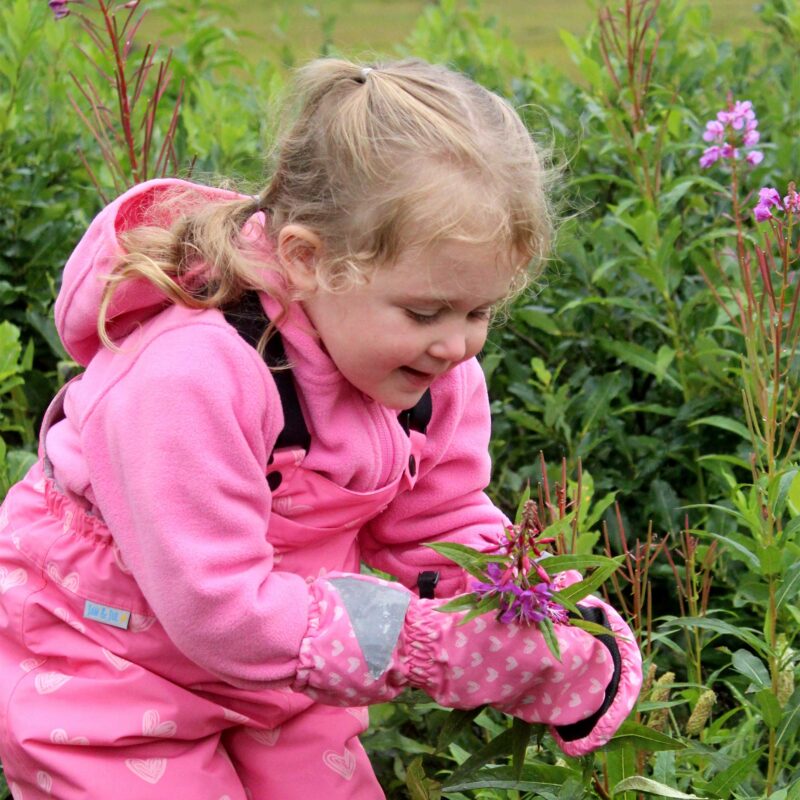 Kids Rain Mittens | Pink Rainbow