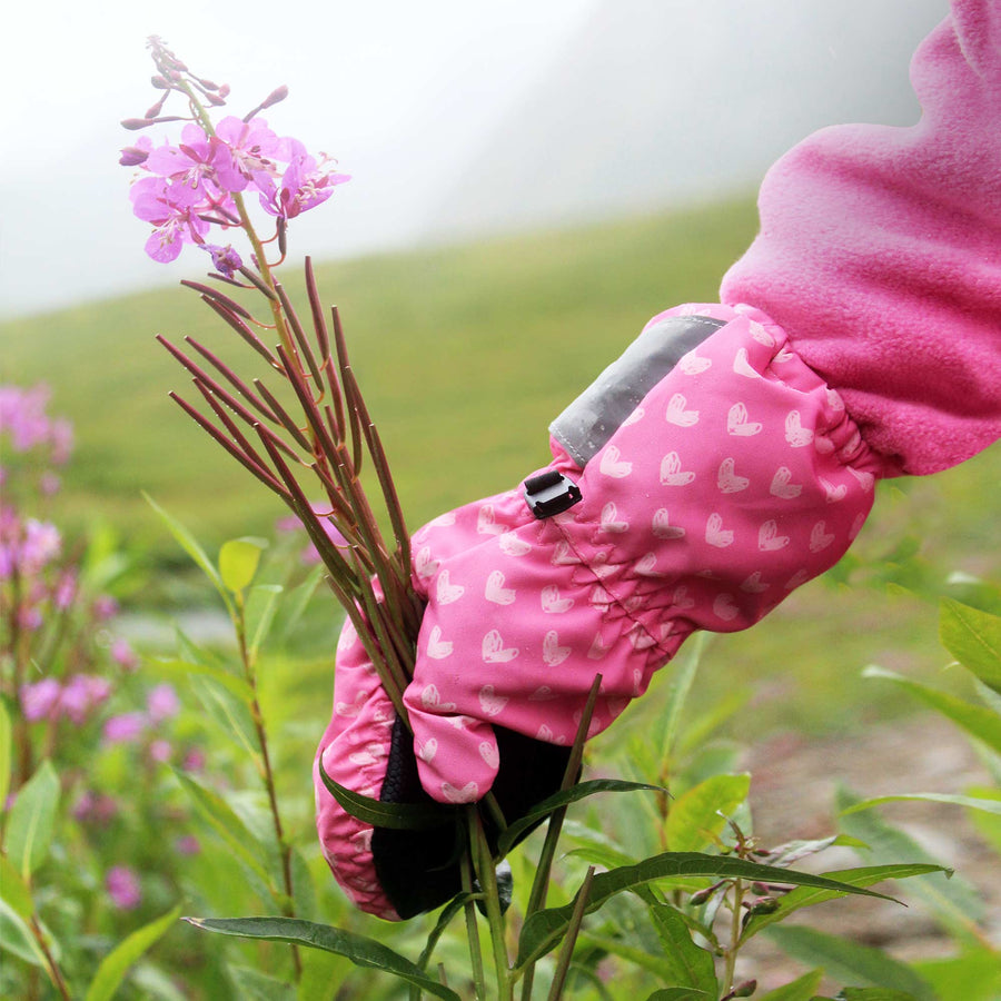 Kids Rain Mittens | Pink Rainbow