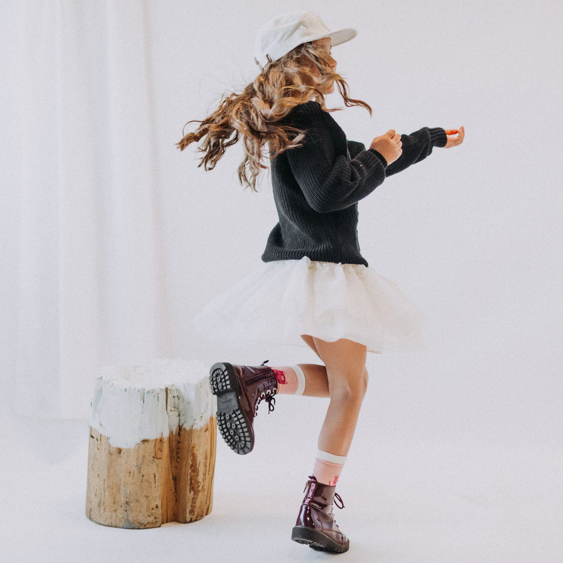 CREAM SKIRT IN TULLE OF POLYESTER, CHILD