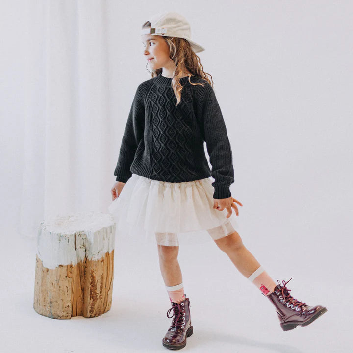 CREAM SKIRT IN TULLE OF POLYESTER, CHILD