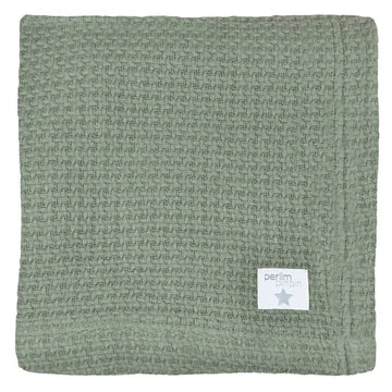 Bamboo Knitted Blanket - Moss Green