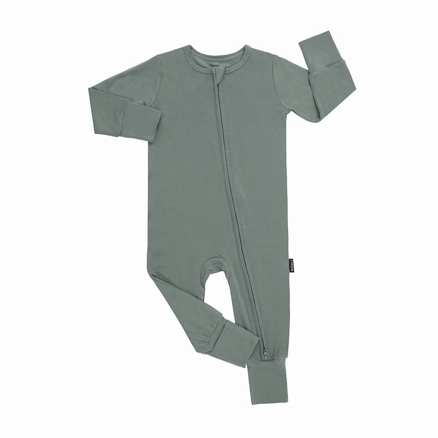 Sleeper with Fold-Over Cuffs - Moss