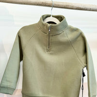 Kids Best Friend Half Zip - Olive