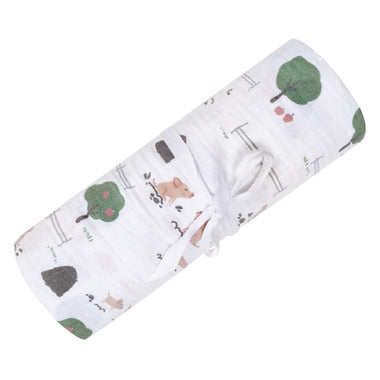 Cotton Muslin Swaddle - Piglets