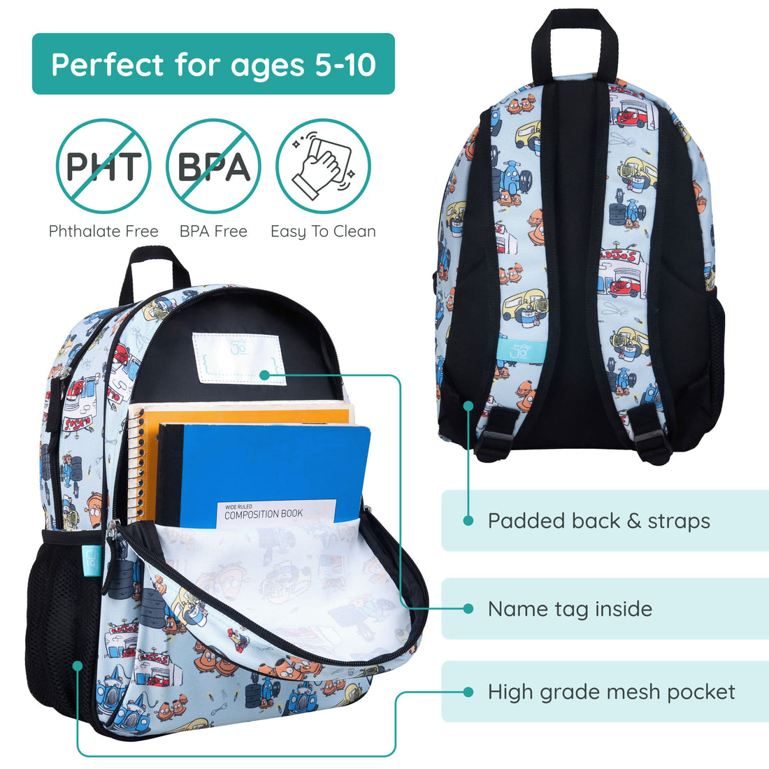 Jo's Garage 15 Inch Backpack