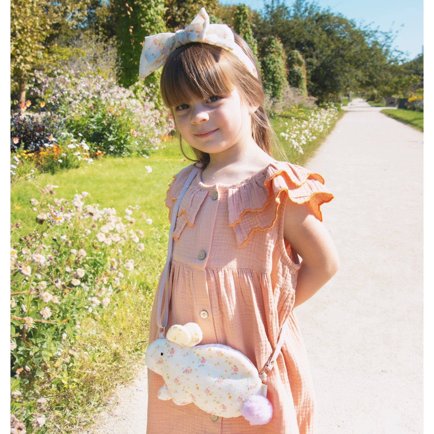 Tiny Blossom Double Bow Headband