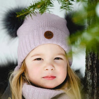 Soft Touch Knit Two Pompom Hat (Multiple Colours)