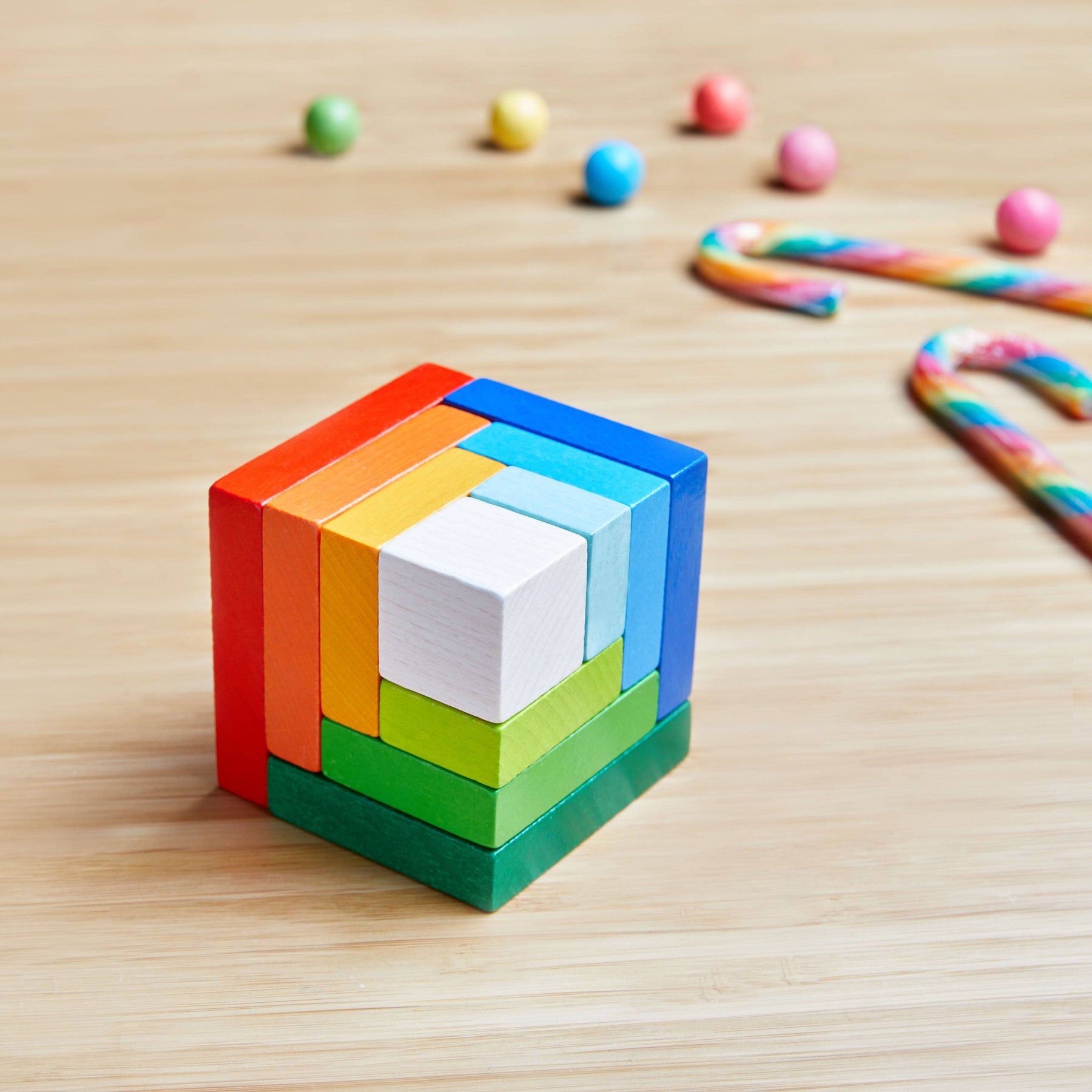 3D Rainbow Cube Arranging Game