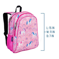 Rainbow Unicorns 15 Inch Backpack