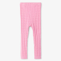 Baby Lilac Pink Cable Knit Leggings