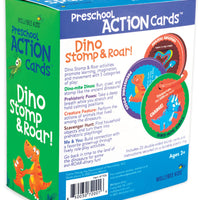 Preschool Action Cards Dino Stomp and Roar