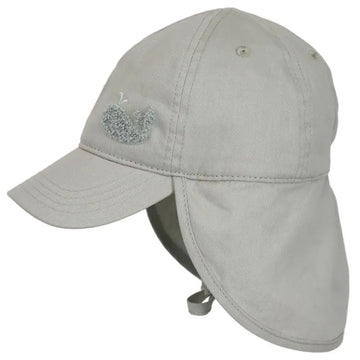 Ball Hat with Neck Flap - Grey