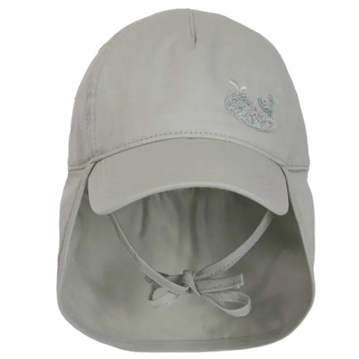 Ball Hat with Neck Flap - Grey