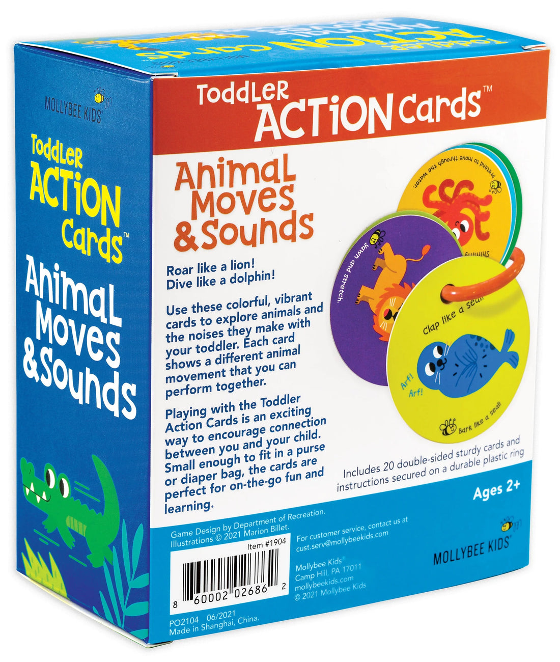 Toddler Action Cards Animal Moves and Sounds Game