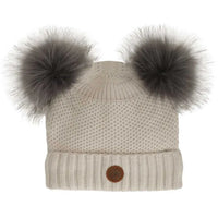 Soft Touch Knit Two Pompom Hat (Multiple Colours)