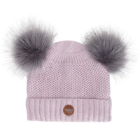 Soft Touch Knit Two Pompom Hat (Multiple Colours)