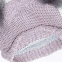 Soft Touch Knit Two Pompom Hat (Multiple Colours)