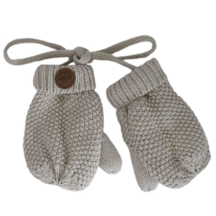 Cotton Knit Mittens (Multiple Colors)