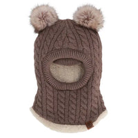 Knit Touch Balaclava With Pompom (Multiple Colours)