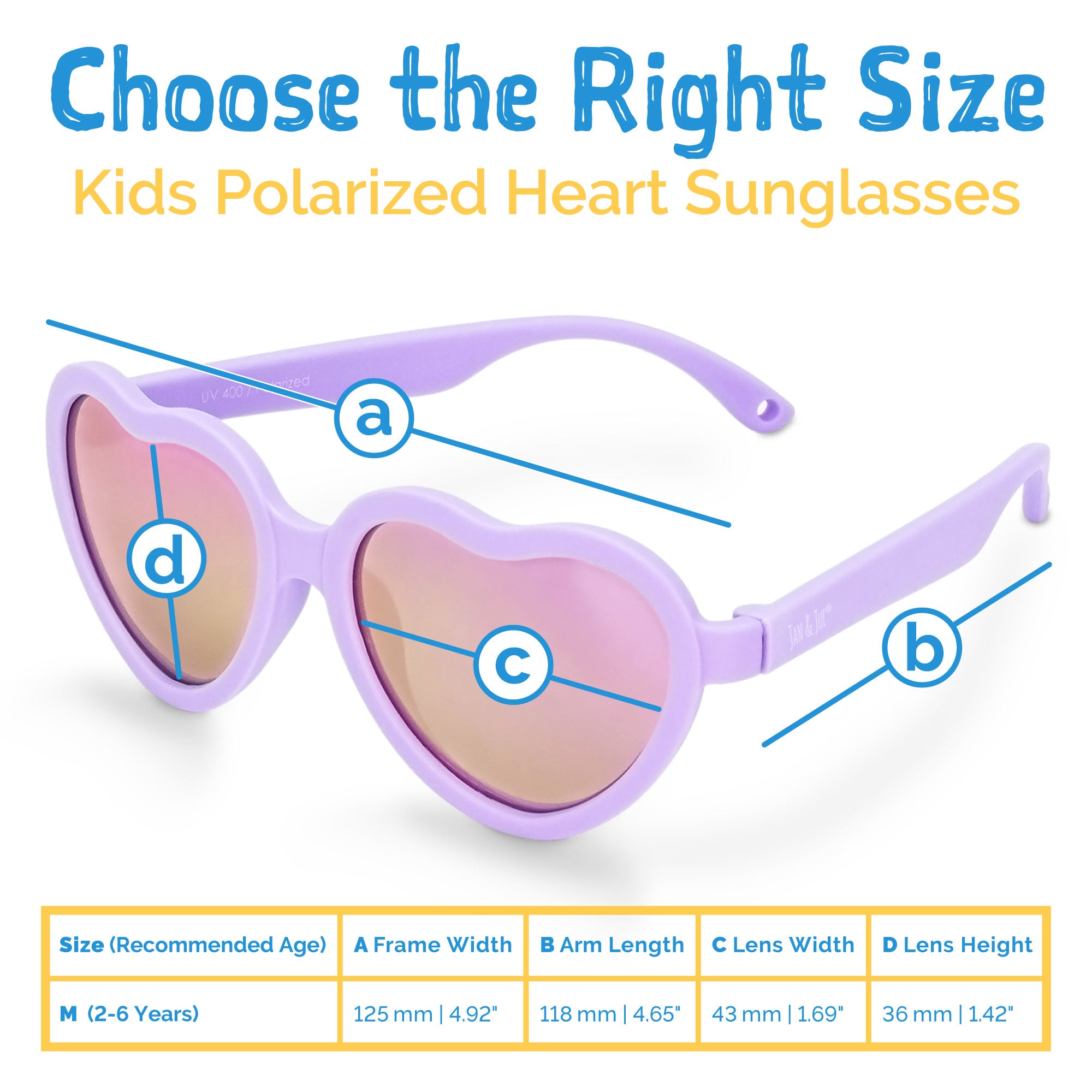 Polarized Heart Sunglasses | Frosty Lavender