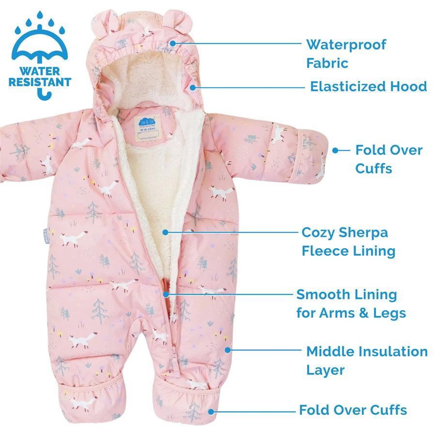 Baby Snowsuit | Pink Forest