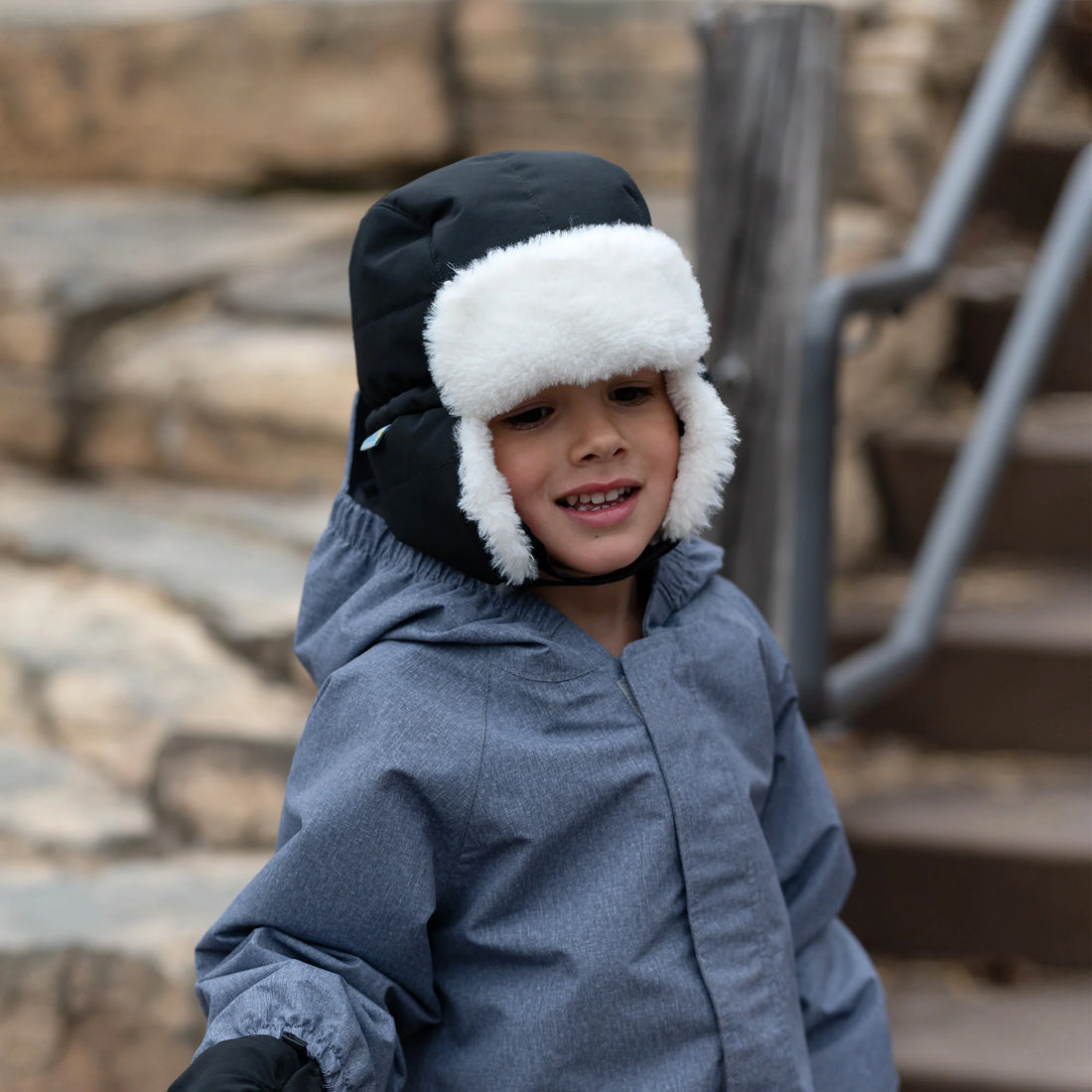 Kids Insulated Winter Hats | Black