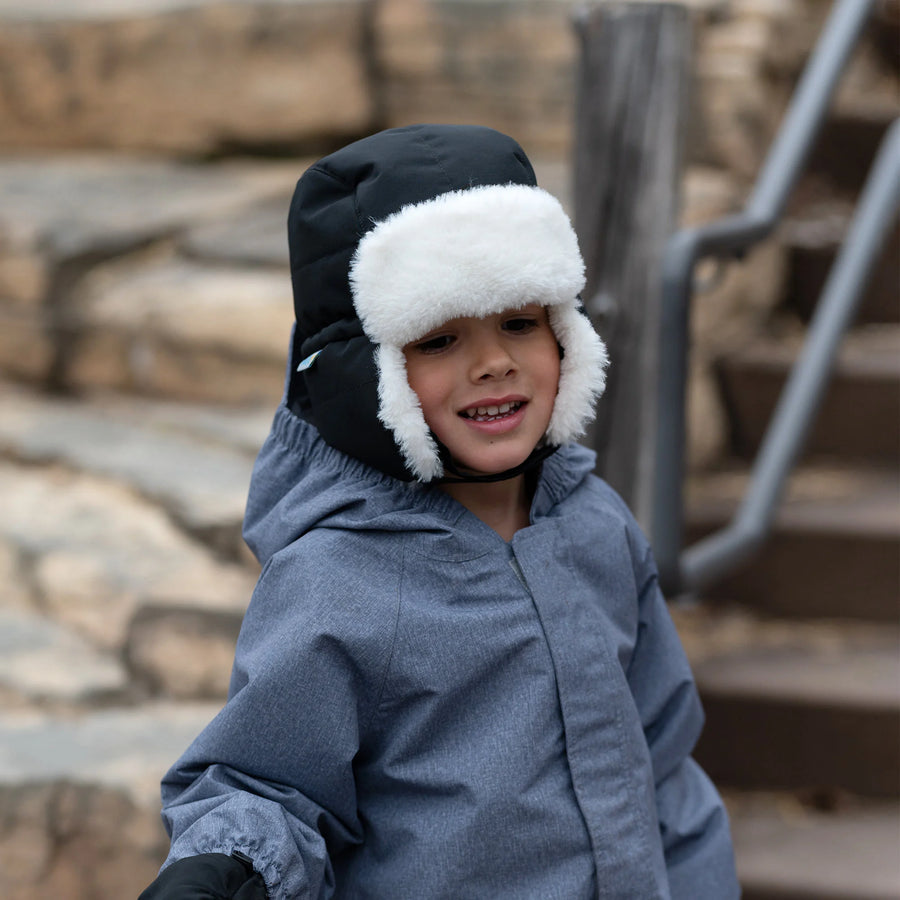 Kids Insulated Winter Hats | Black