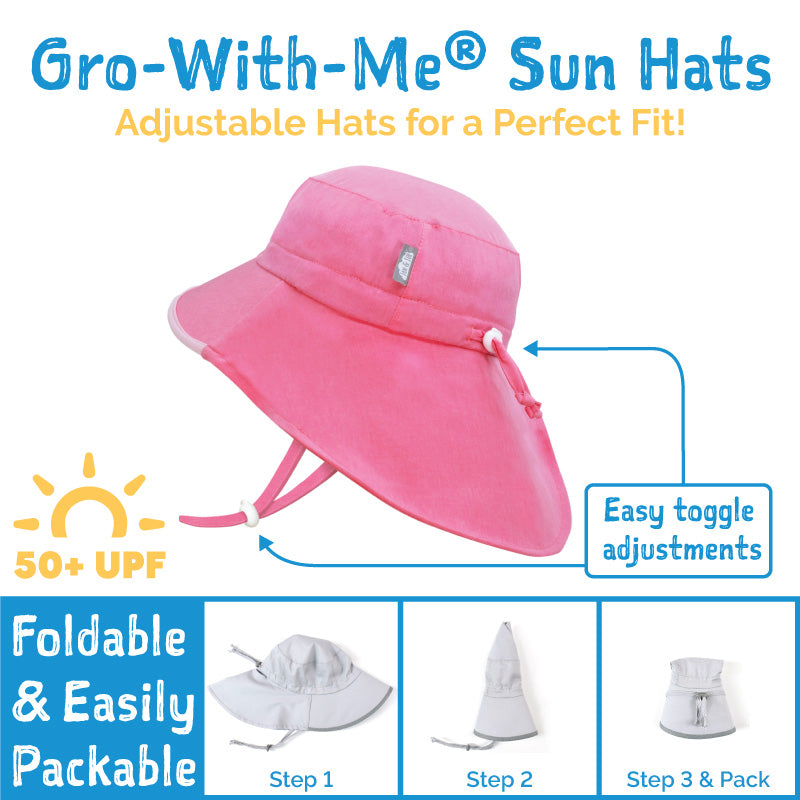 Kids Water Repellent Adventure Hats | Blue with Trim