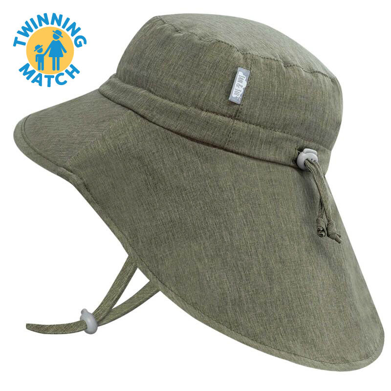 Kids Water Repellent Adventure Hats | Army Green