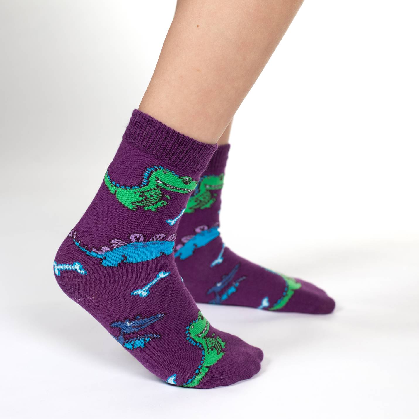 Hippopotamus, Crocodiles and Dinosaurs Kids Socks