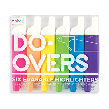 do-overs erasable highlighters - set of 6