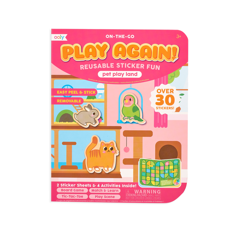 play again! mini on-the-go activity kit - pet play land