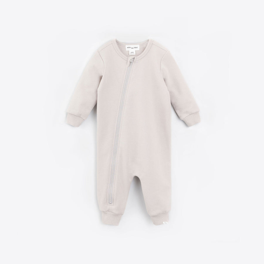 Miles Basics Fleece Playsuit in Cement