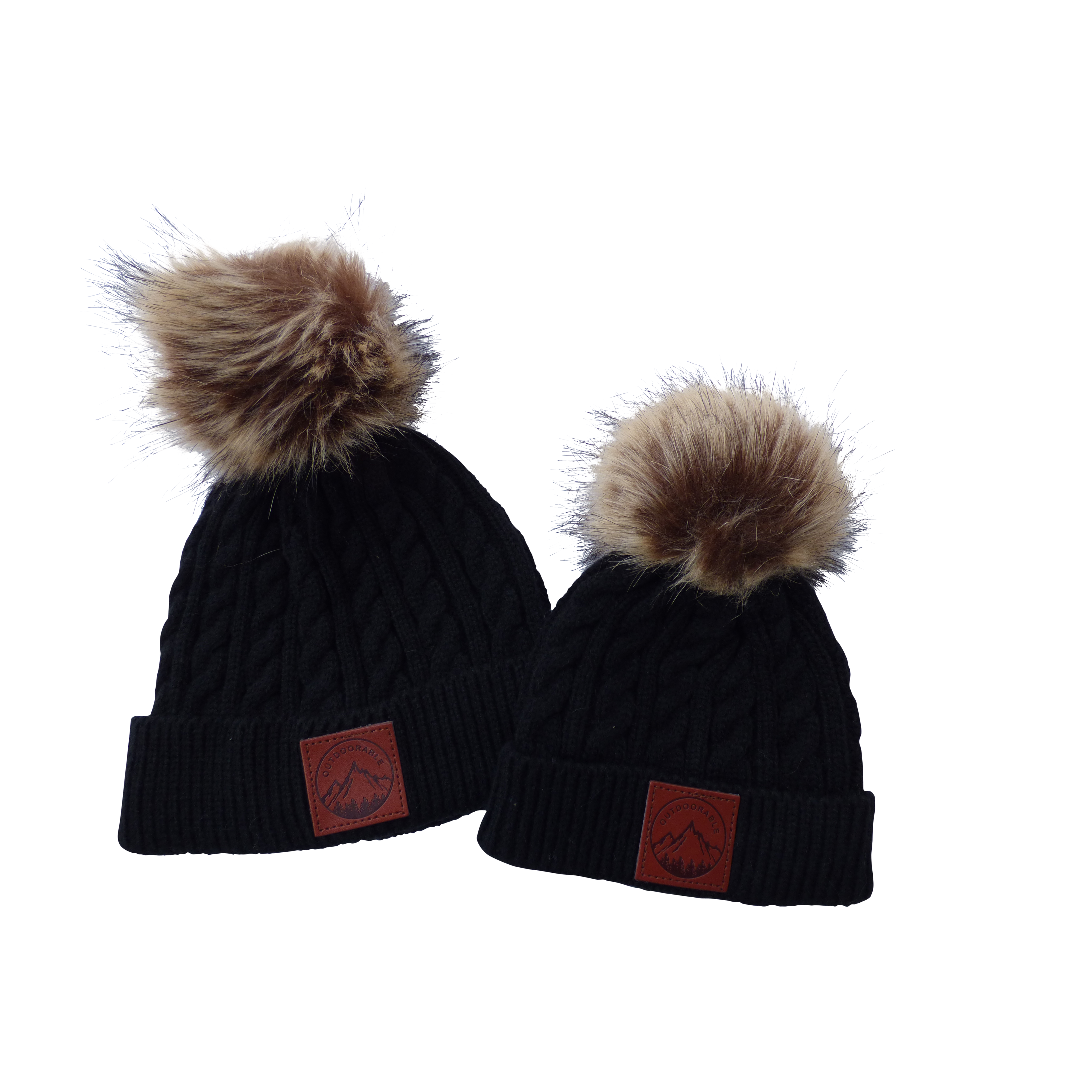 Outdoorable Black Pom Beanie