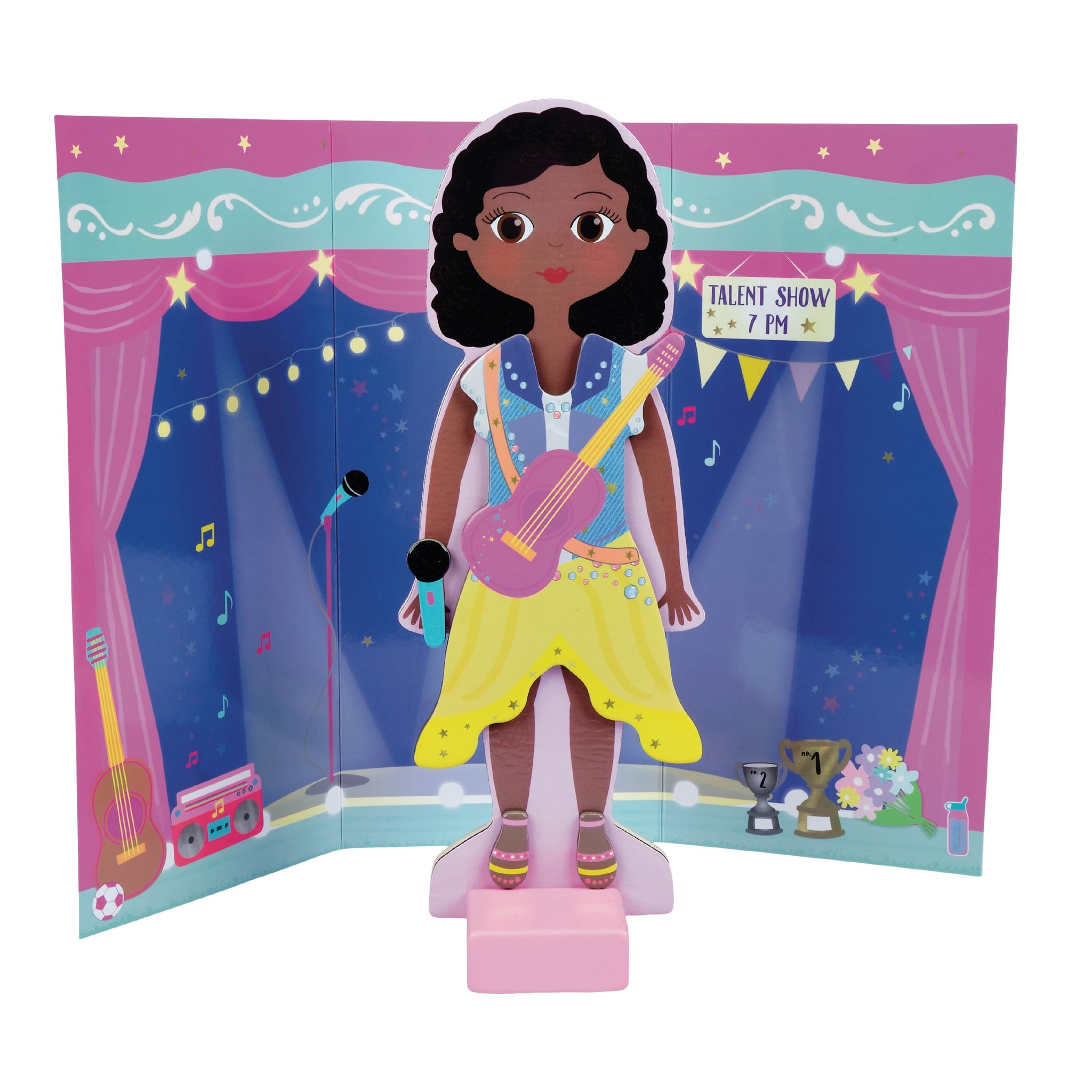 WOODEN MAGNETIC DRESS UP DOLL - ZOEY