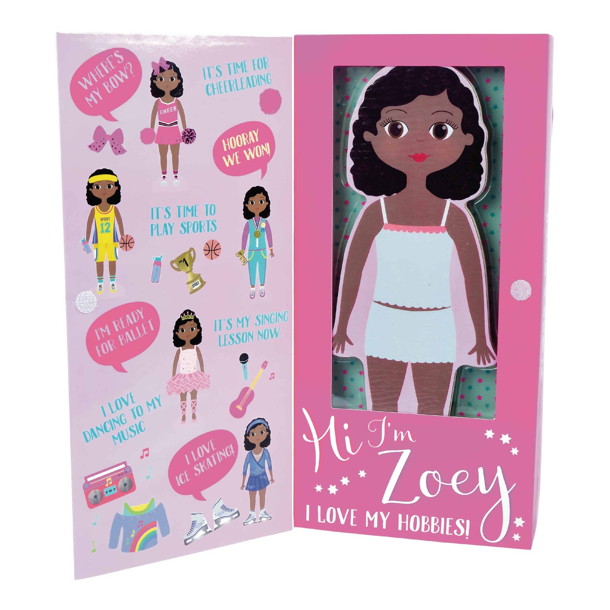 WOODEN MAGNETIC DRESS UP DOLL - ZOEY