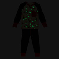 Organic Cotton Two Piece Pajama Set Christmas Fox "Glow in the Dark"