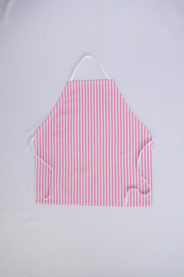 Little Worker Apron - Pink and White Stripes