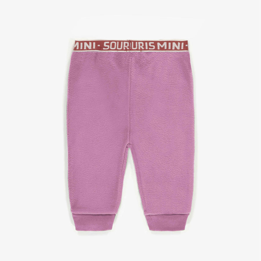 PURPLE FLEECE PANTS, BABY