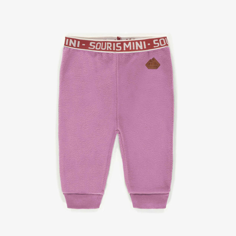 PURPLE FLEECE PANTS, BABY